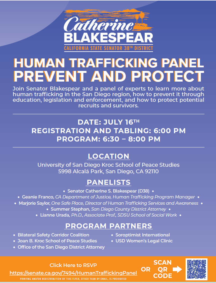 Prevent Human Trafficking flyer