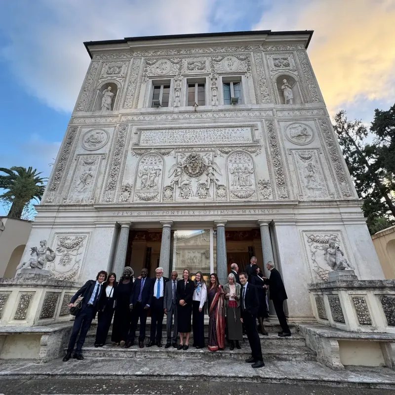 Here I am at the Casina Pio IV‚ headquarters of the Pontifical Academy of Social Sciences‚ at the Vatican in Italy‚ with other participants in the academy’s summit on advancing the world’s resilience to climate change. 