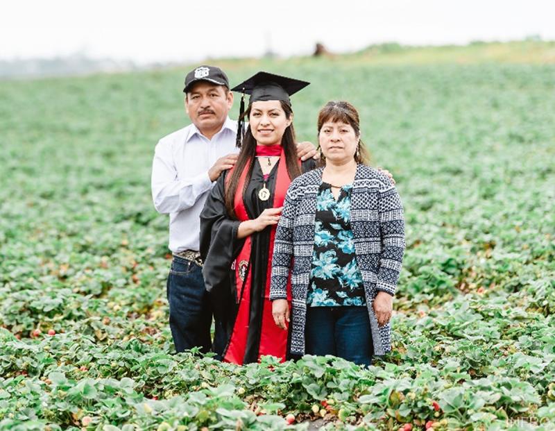 Photo of Erica Alfaro and her parents