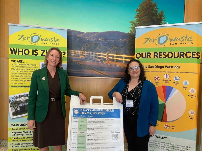 Senator Blakespear and Laura‚ at the 12th Annual Zero Waste Symposium earlier this year. 