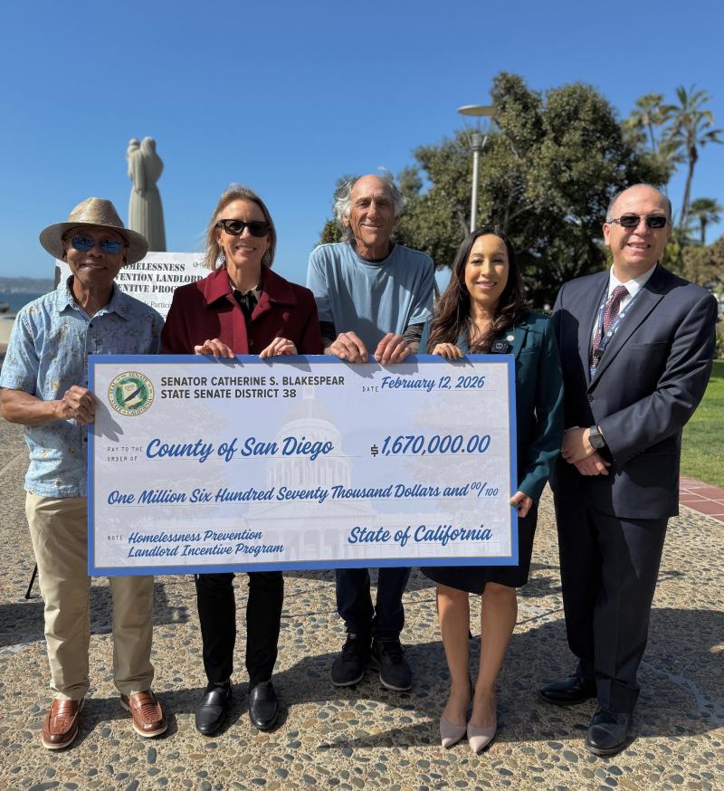 Photo of check presentation 