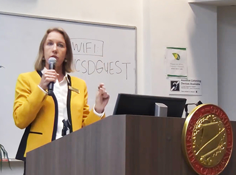 Senator Blakespear speaking