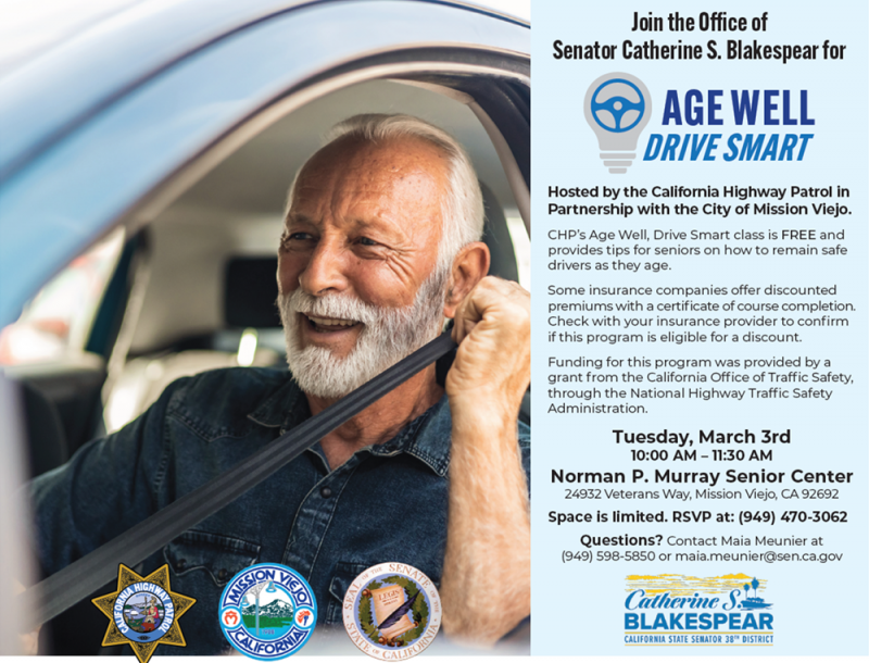 Graphic for the Age Well Drive Smart event