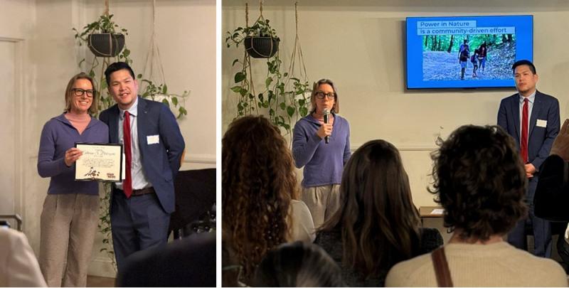 Michael Chen‚ of Audubon California‚ presented me with the 2026 Force for Nature Award from the Power in Nature Coalition. I talked about my efforts to pass SB 427 and the importance of protecting the environment.