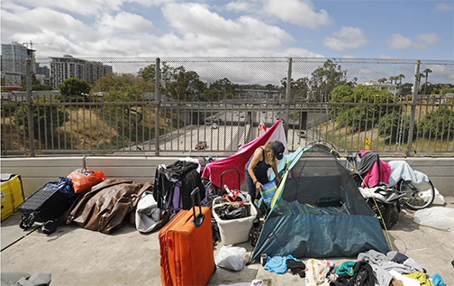 Homeless encampment